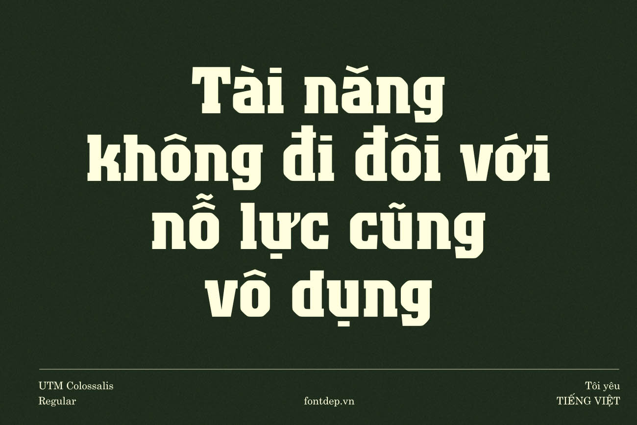 Font Chữ UTM Colossalis Việt Hóa – Mạnh Mẽ, Cứng Cáp
